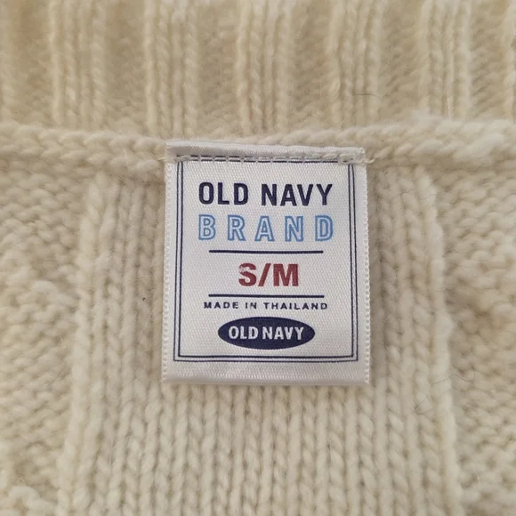 Y2K '04 Old Navy Lambswool Cable Knit Fringe Scarf & Mini Skirt Set S/M Cream - Picture 8 of 13